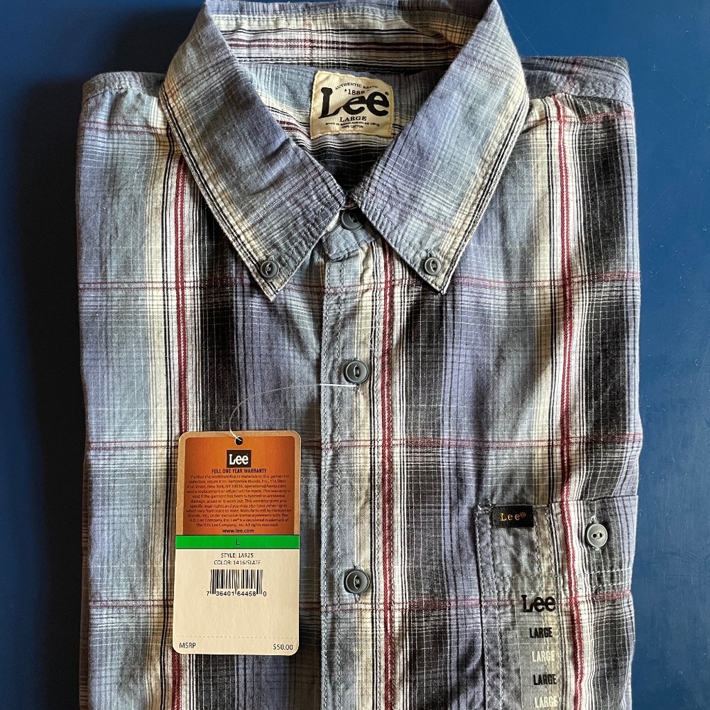 Long Sleeve Denim Plaid